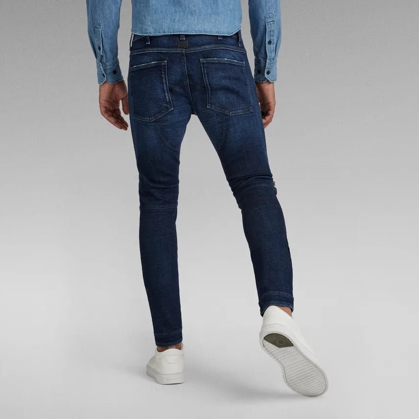 G-Star Jeans - 5620 3D Zip Knee Skinny - Worn In Ultramarine - D01252-C051-C236