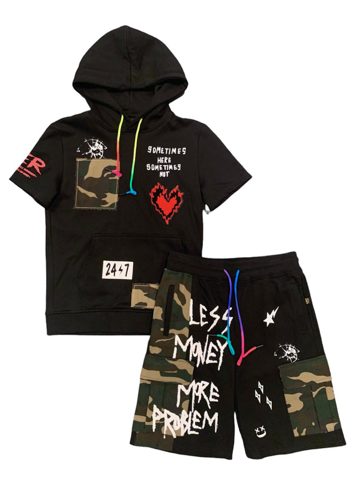 Kleep Short Set - Heavily Patched - Tarmac - KSF6770S