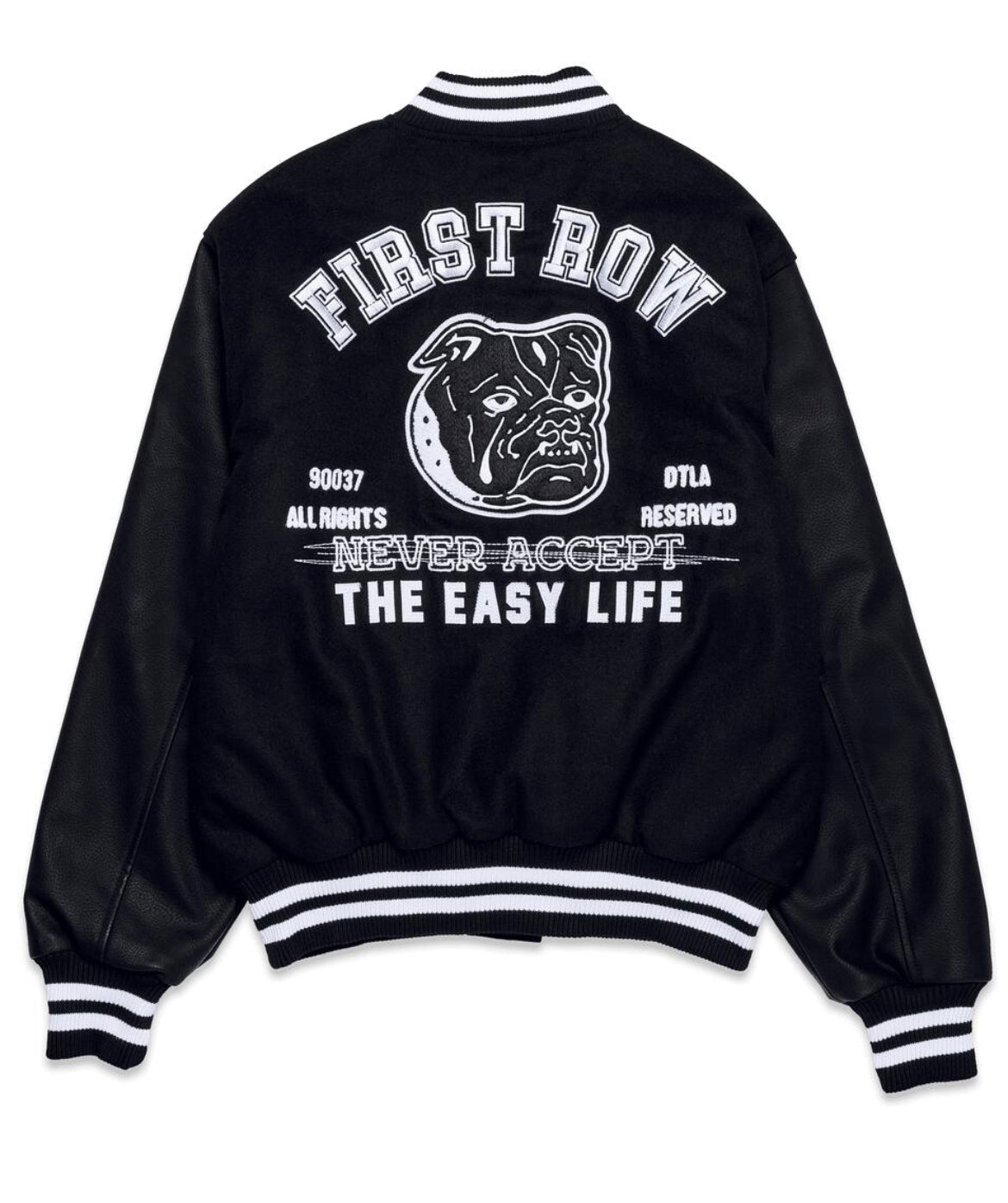 First Row Jacket - The Easy Life Varsity - Black - FRJ001
