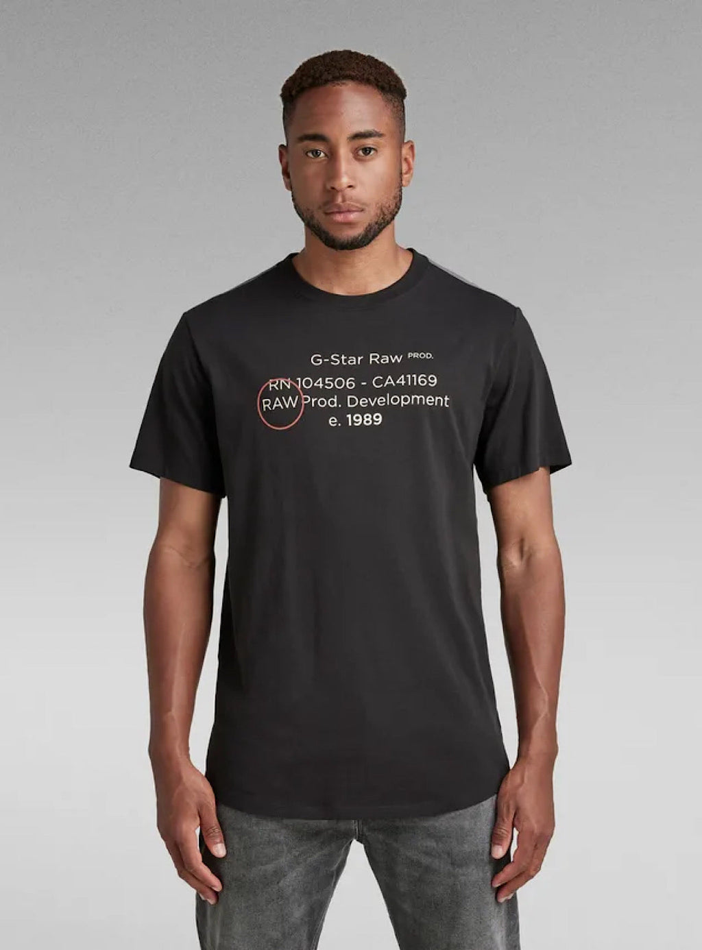 G-Star T-Shirt - Lash Text Graphic - Black - D21200