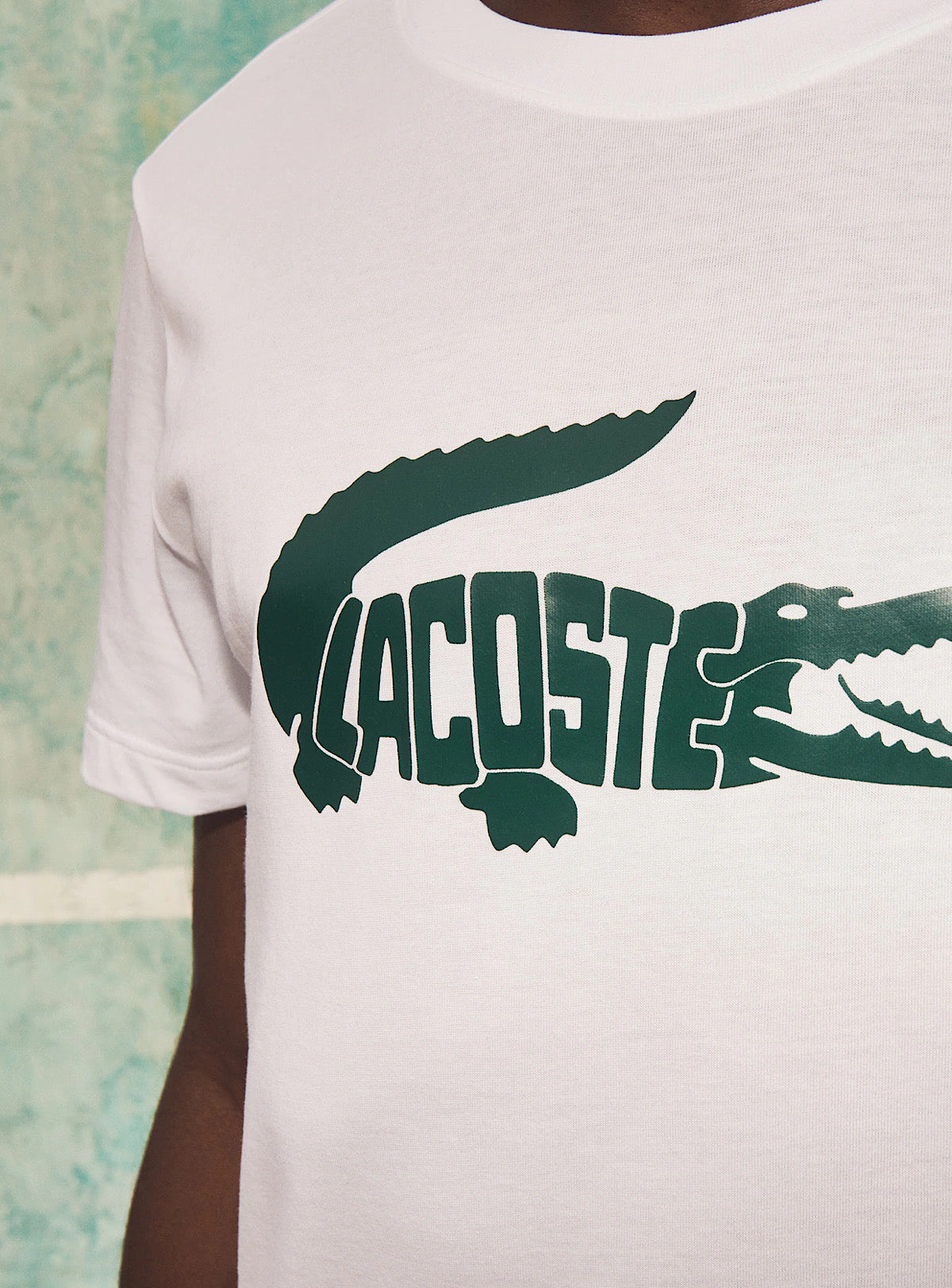Lacoste T-Shirt - Print Crocodile - White-001 - TH6907