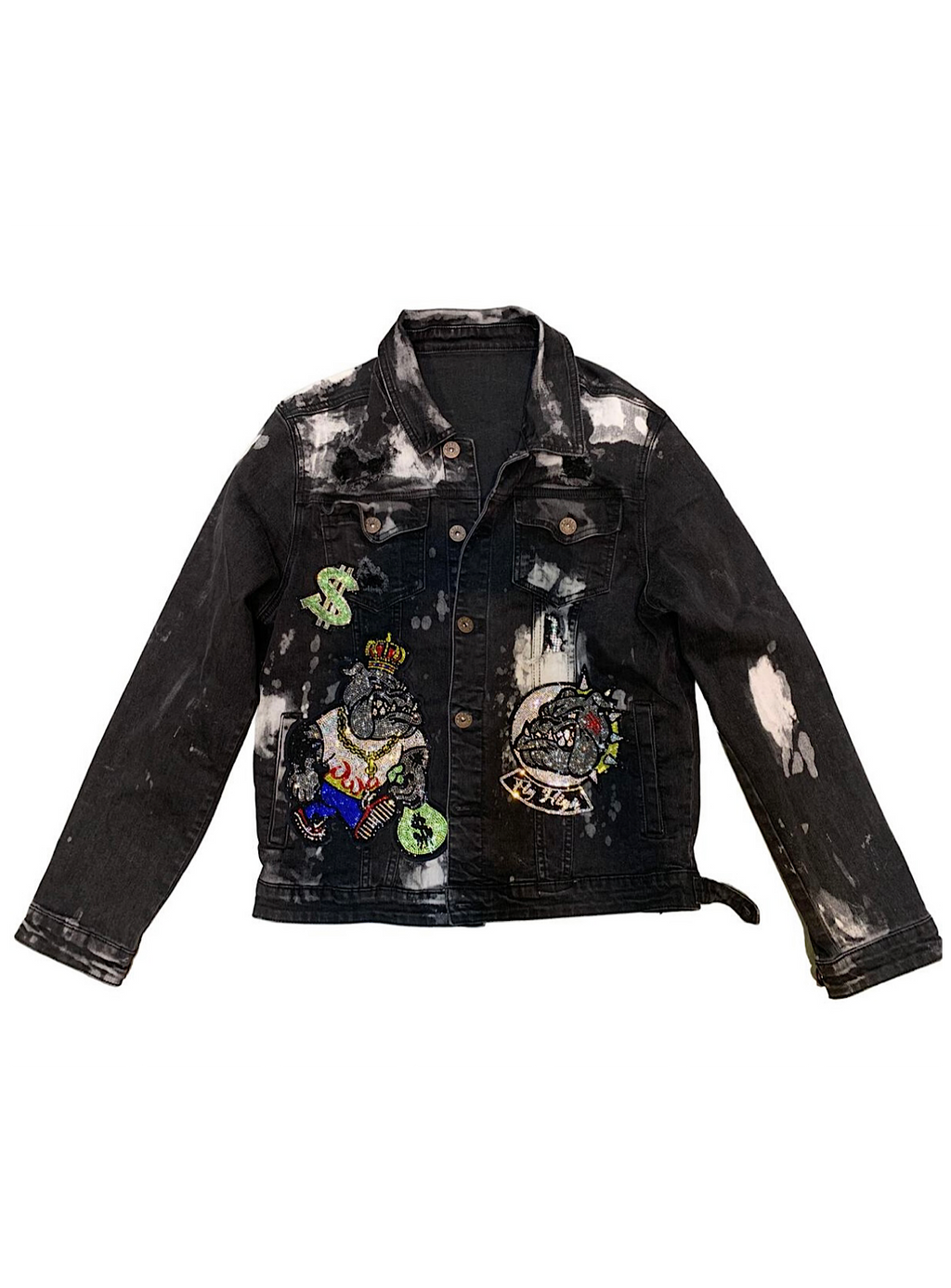 Majestik Denim Jacket - Stones And Patches - Black - DJ2131