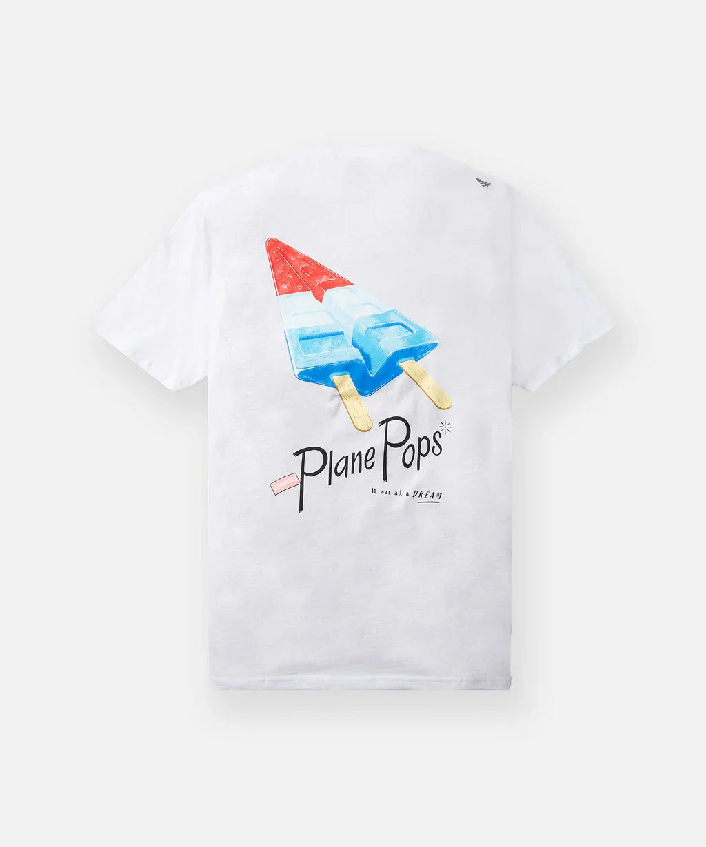 Paper Plane T-Shirt - American Plane Pop  - White - 200182