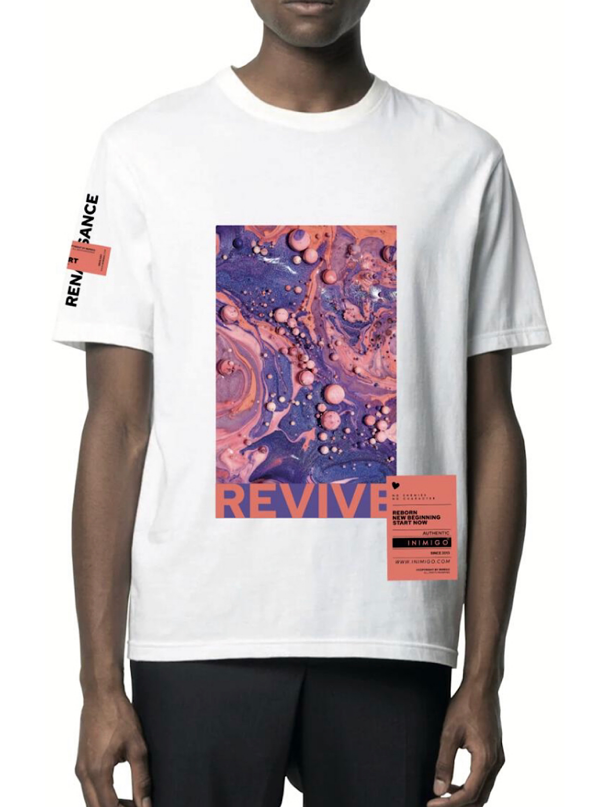 Inimigo T-Shirt - Porcelain Splash - White - ITS8106