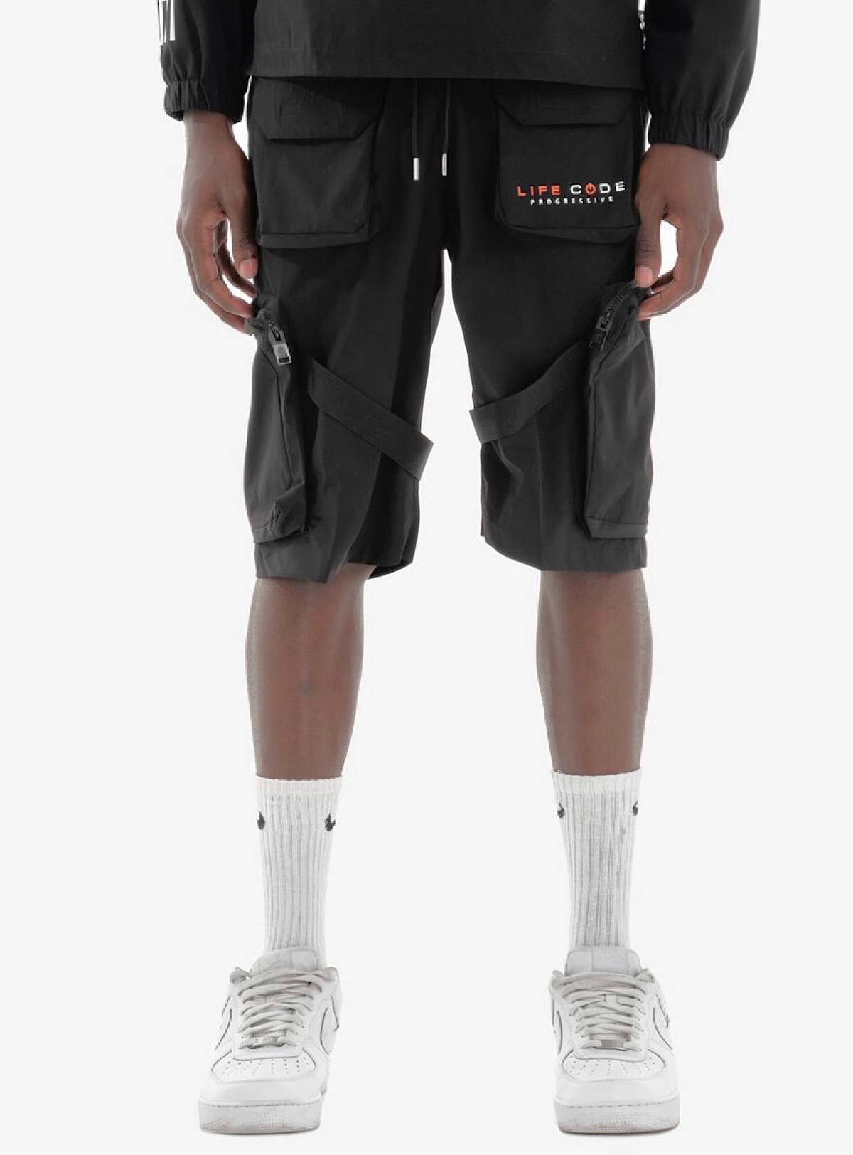 Life Code Shorts - Taslan Utility Cargo - Black - 21P53