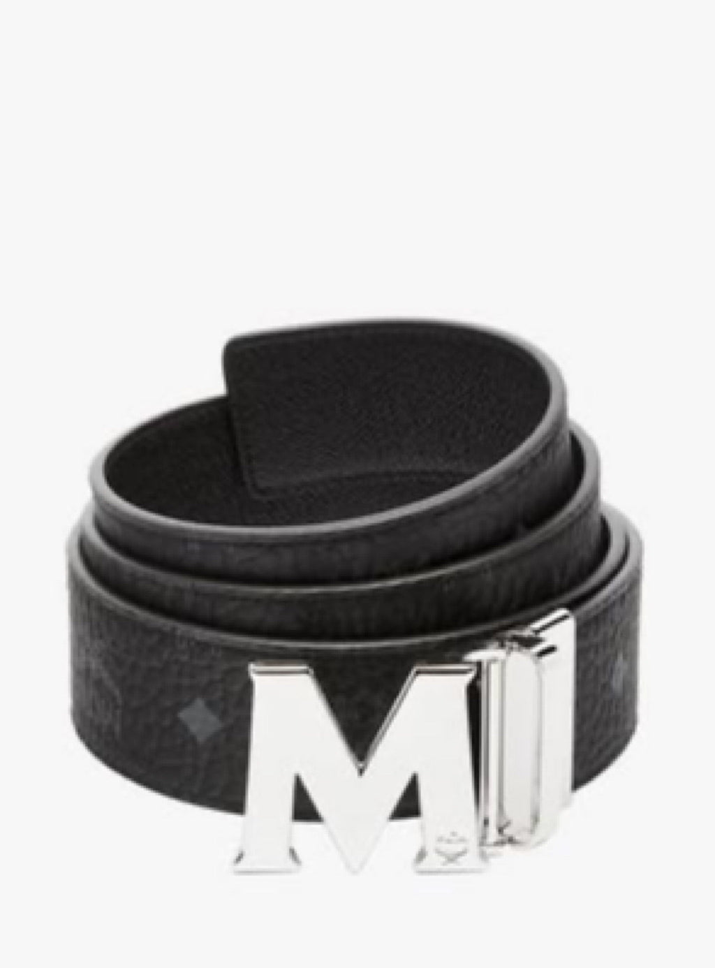 MCM Belt - Reversible - Black With Silver Buckle