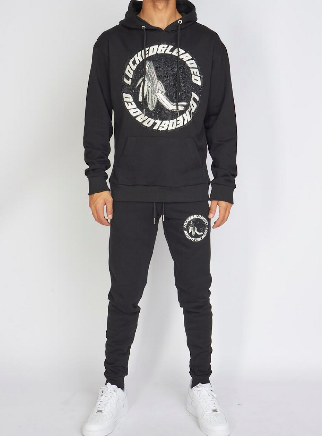 LNL Sweatsuit - LLS Rhinestone - Black - LLSSET105