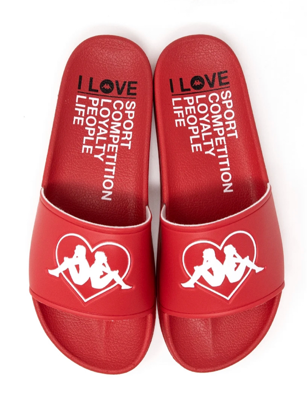 Kappa Slides - Authentic Aasjaat - Red And White - 34164FW