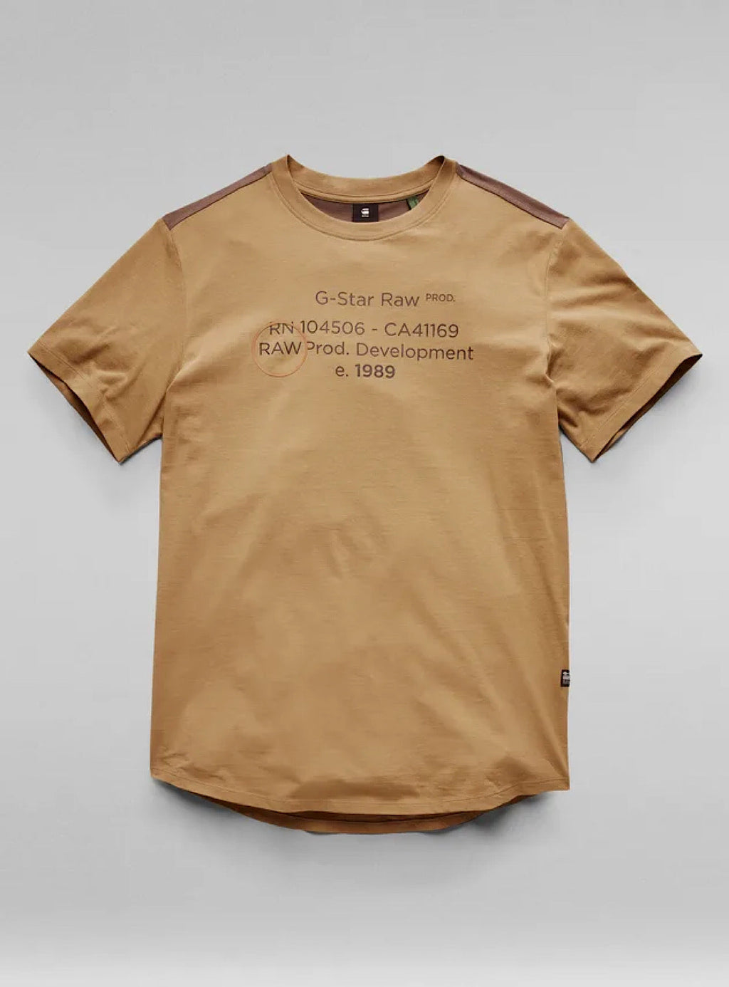 G-Star T-Shirt - Lash Text Graphic - Fennel Seed - D21200