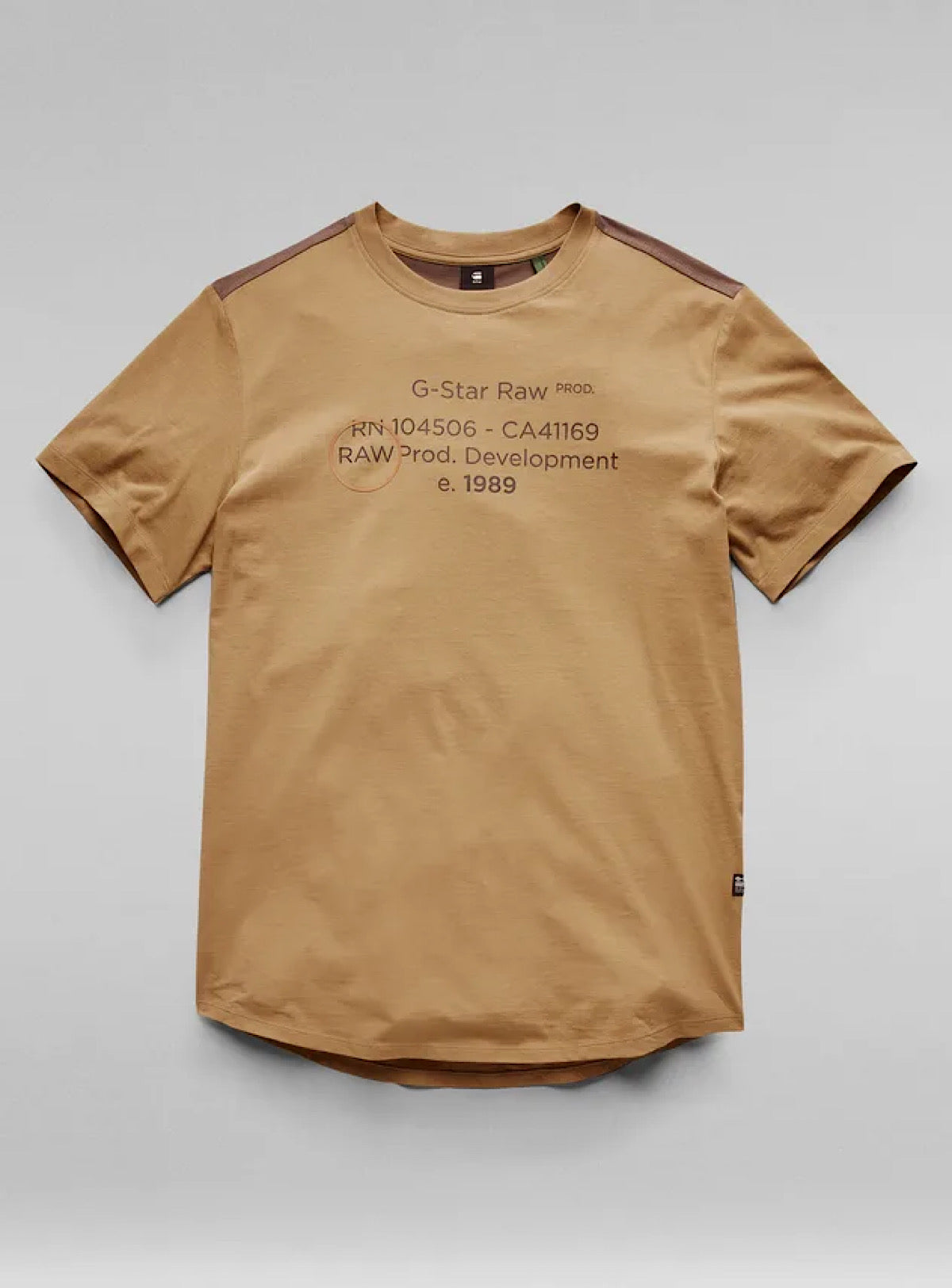 G-Star T-Shirt - Lash Text Graphic - Fennel Seed - D21200