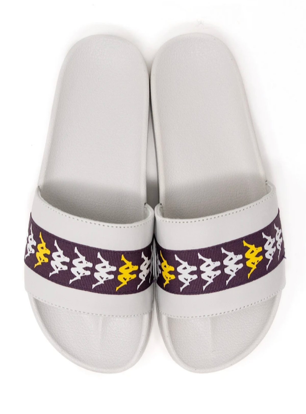 Kappa Slides - 222 Banda Adam 15 - Grey With Dark Purple And Yellow - 35161SW