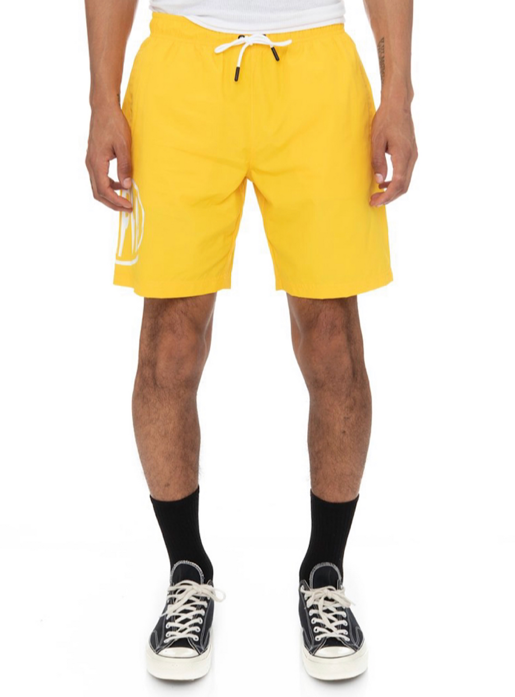 Kappa Shorts - Authentic Pop Emay - Yellow And White - 3116F7W