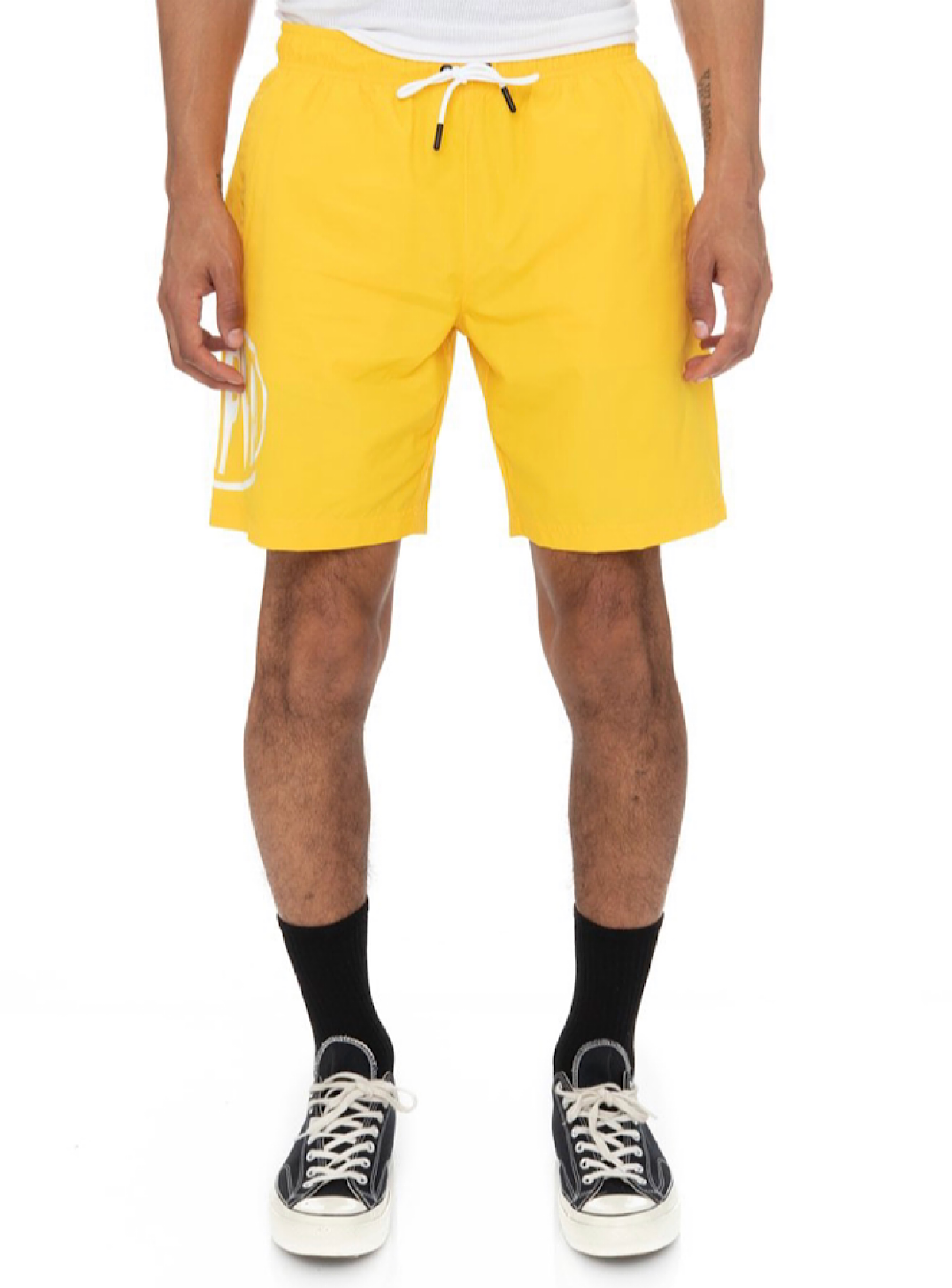 Kappa Shorts - Authentic Pop Emay - Yellow And White - 3116F7W