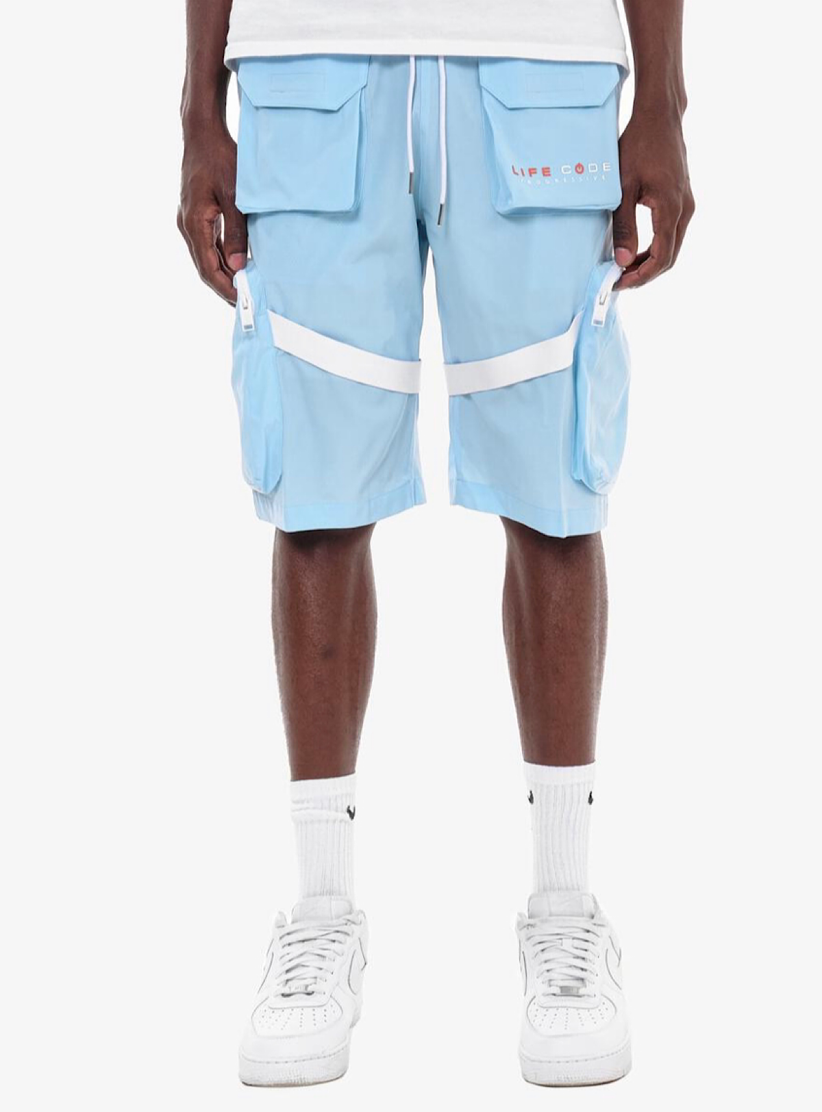 Life Code Shorts - Taslan Utility Cargo - Light Blue - 21P53
