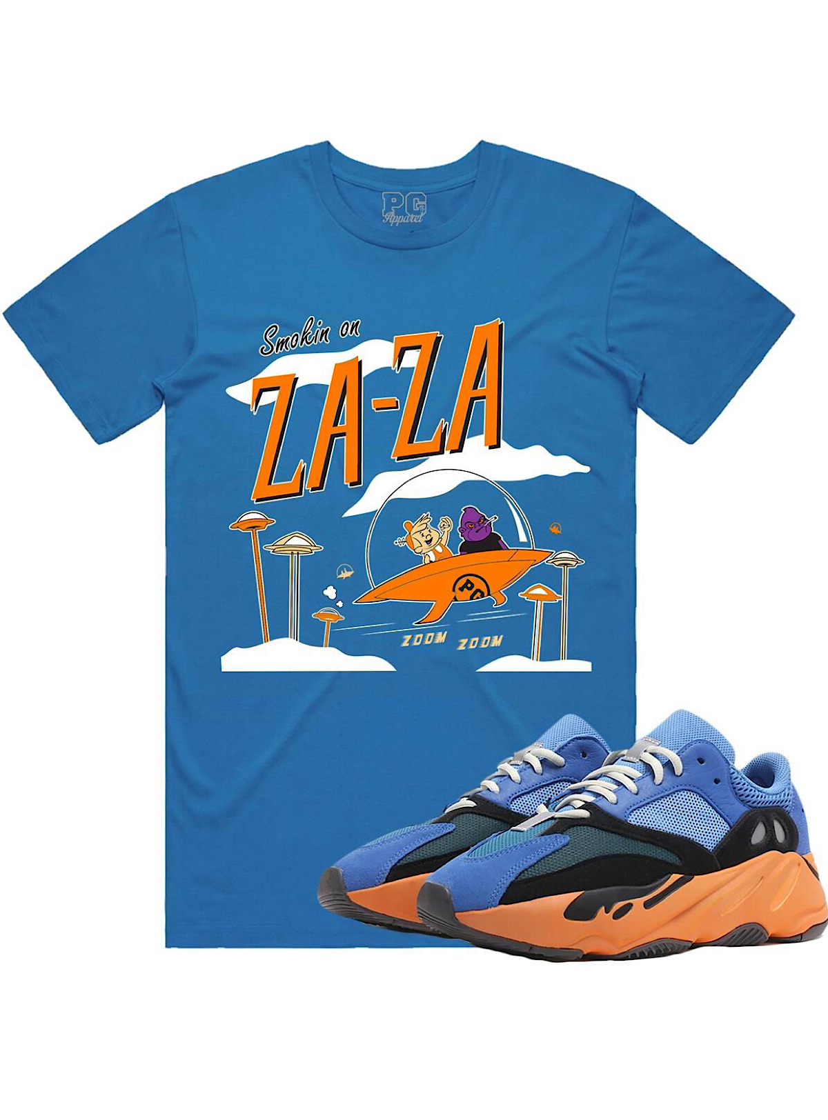 PG Apparel T-Shirt - Zaza - Blue And Orange