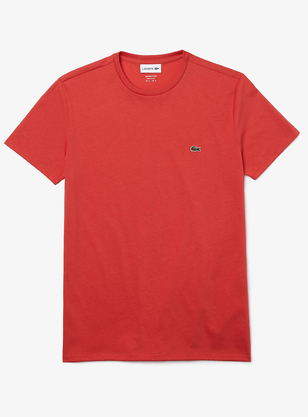 Lacoste T-Shirt - Crewneck Pima Cotton Jersey  - Red-67G - TH6709