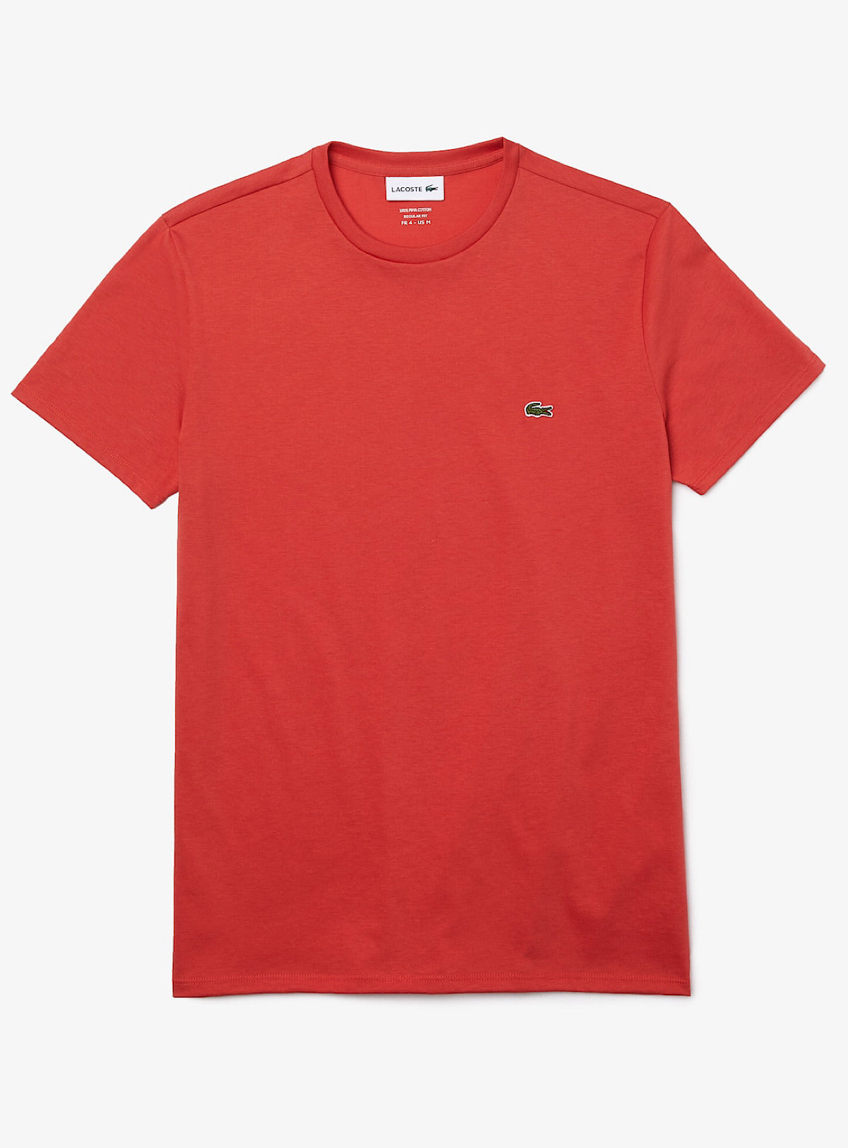 Lacoste T-Shirt - Crewneck Pima Cotton Jersey  - Red-67G - TH6709