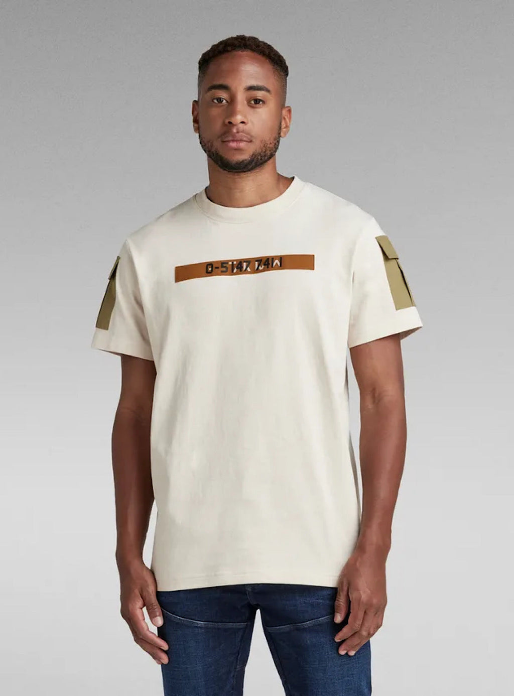 G-Star T-Shirt - Utility Pocket - Dk Talc - D21228