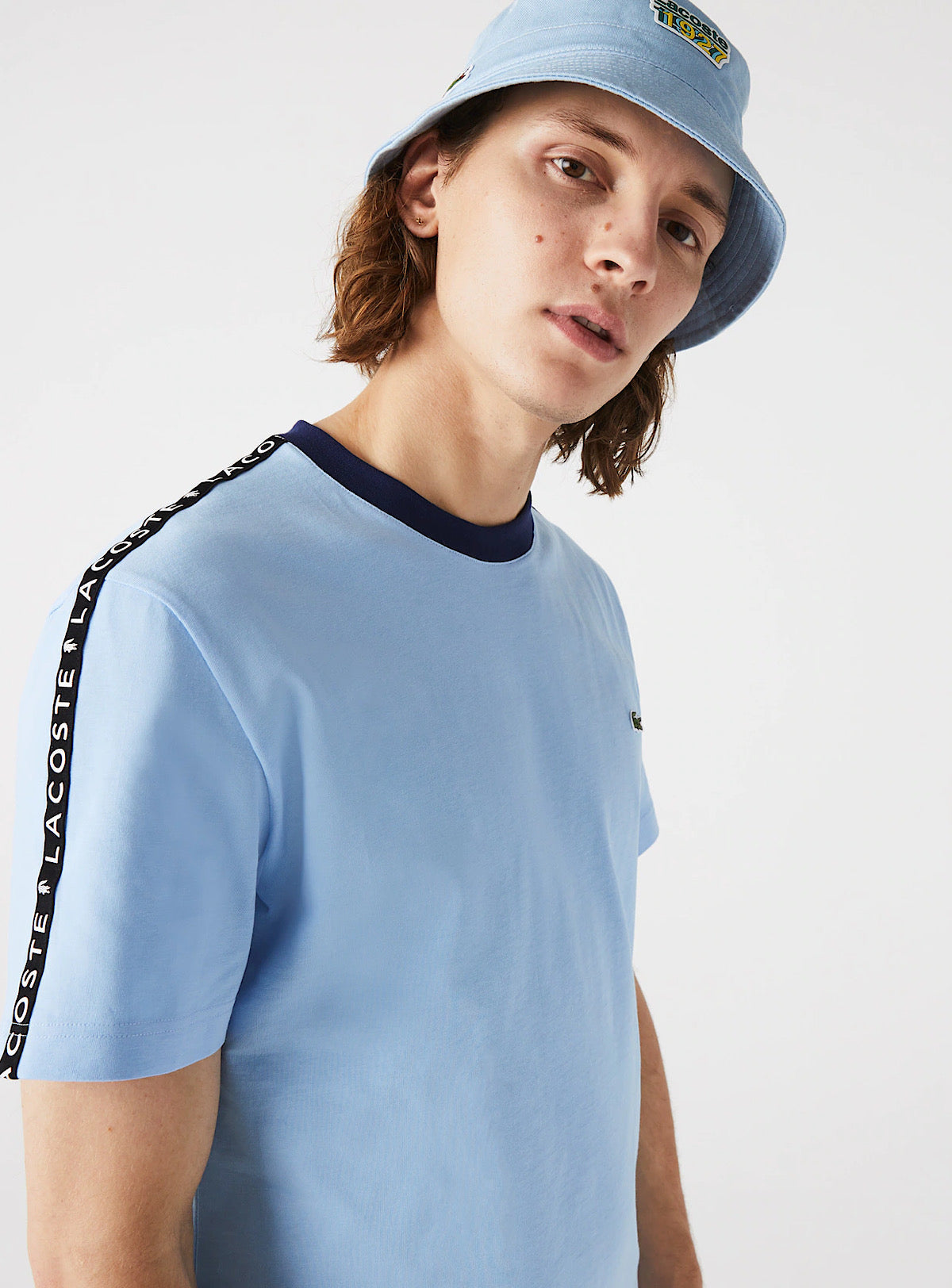 Lacoste T-Shirt - Stripe Cotton - Blue-VHD - TH7079