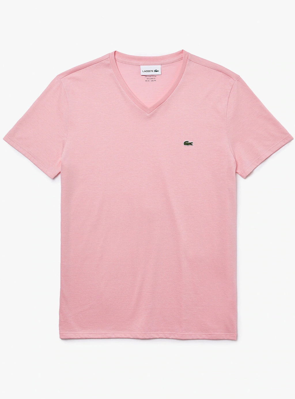 Lacoste T-Shirt - V-Neck Pima Cotton Jersey - Pink-7SY - TH6710