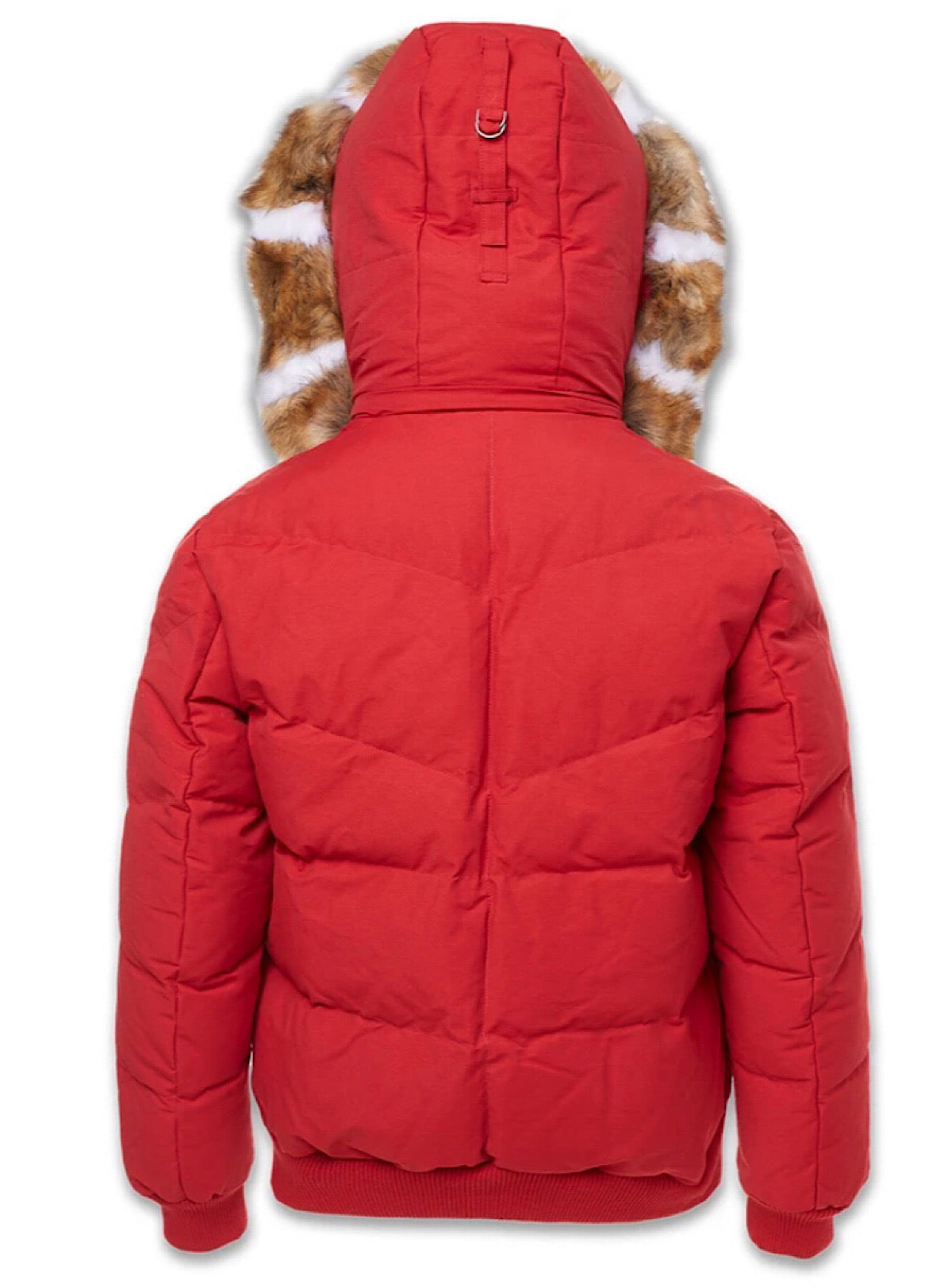 Jordan Craig Jacket - Canvas Fur Puffer - Red - 91541