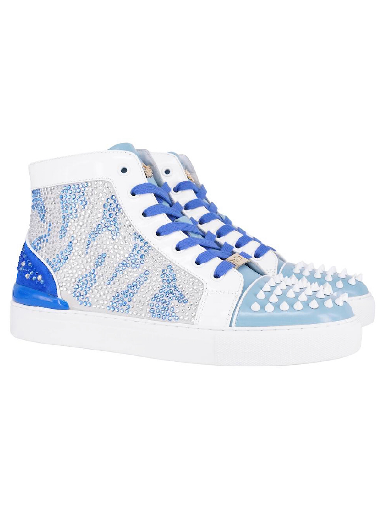 Ferrari Massari Shoes - Lit Razr Baby - Baby Blue And White