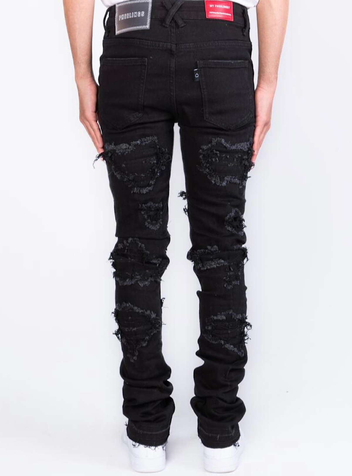 Pheelings Jeans - Seize The Day Flare Stack - Jet Black - PH-SS22-81