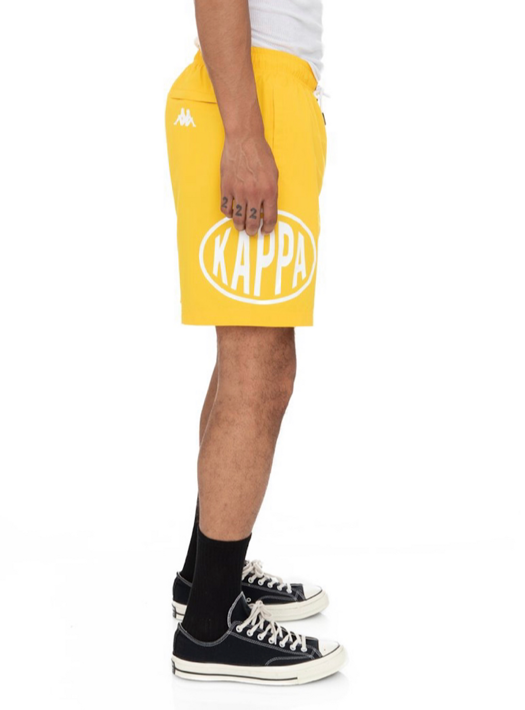 Kappa Shorts - Authentic Pop Emay - Yellow And White - 3116F7W