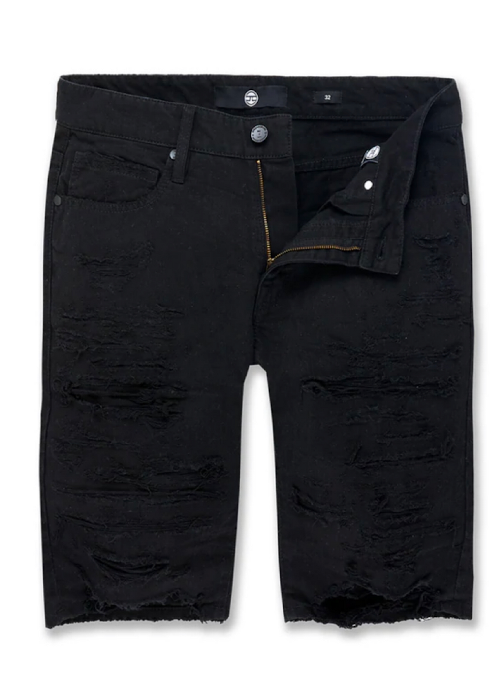 Jordan Craig Shorts - Shredded Denim - Jet Black - J3186SA