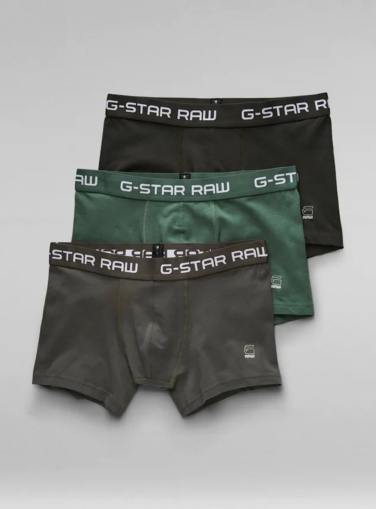 G-Star Underwear - Classic Trunk 3-Pack - Grey With Asfalt And Jungle - D05095