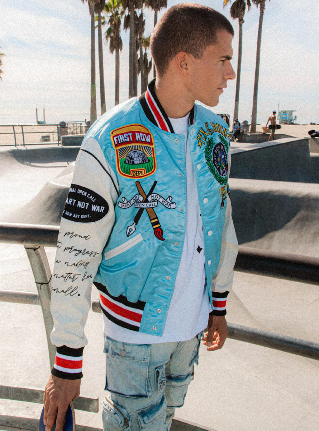 First Row Jacket - Pen & Brush - Sky Blue - FRJ0035