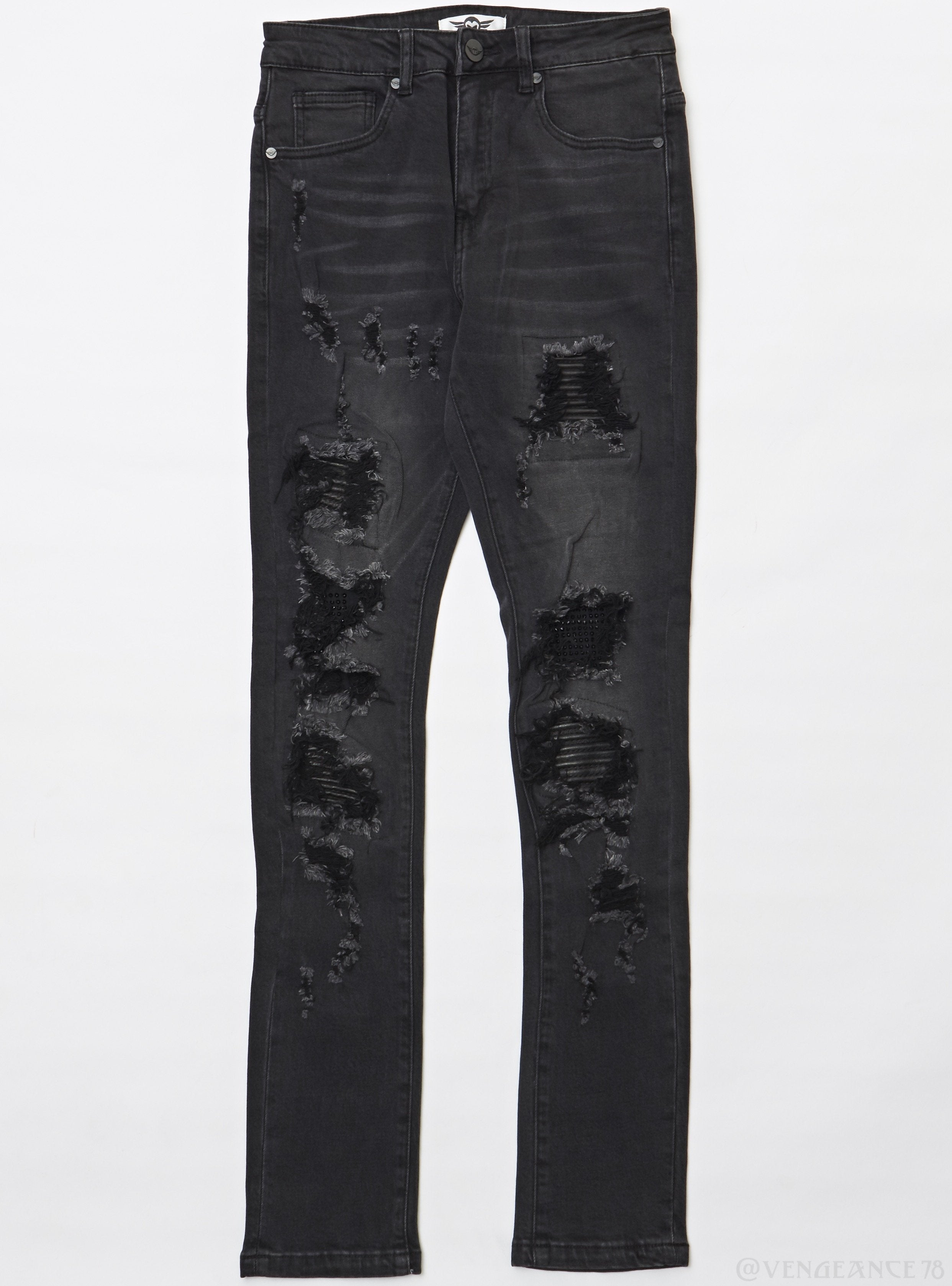 Ferrari Massari Jeans - The Diamonds Hustler - Washed Black