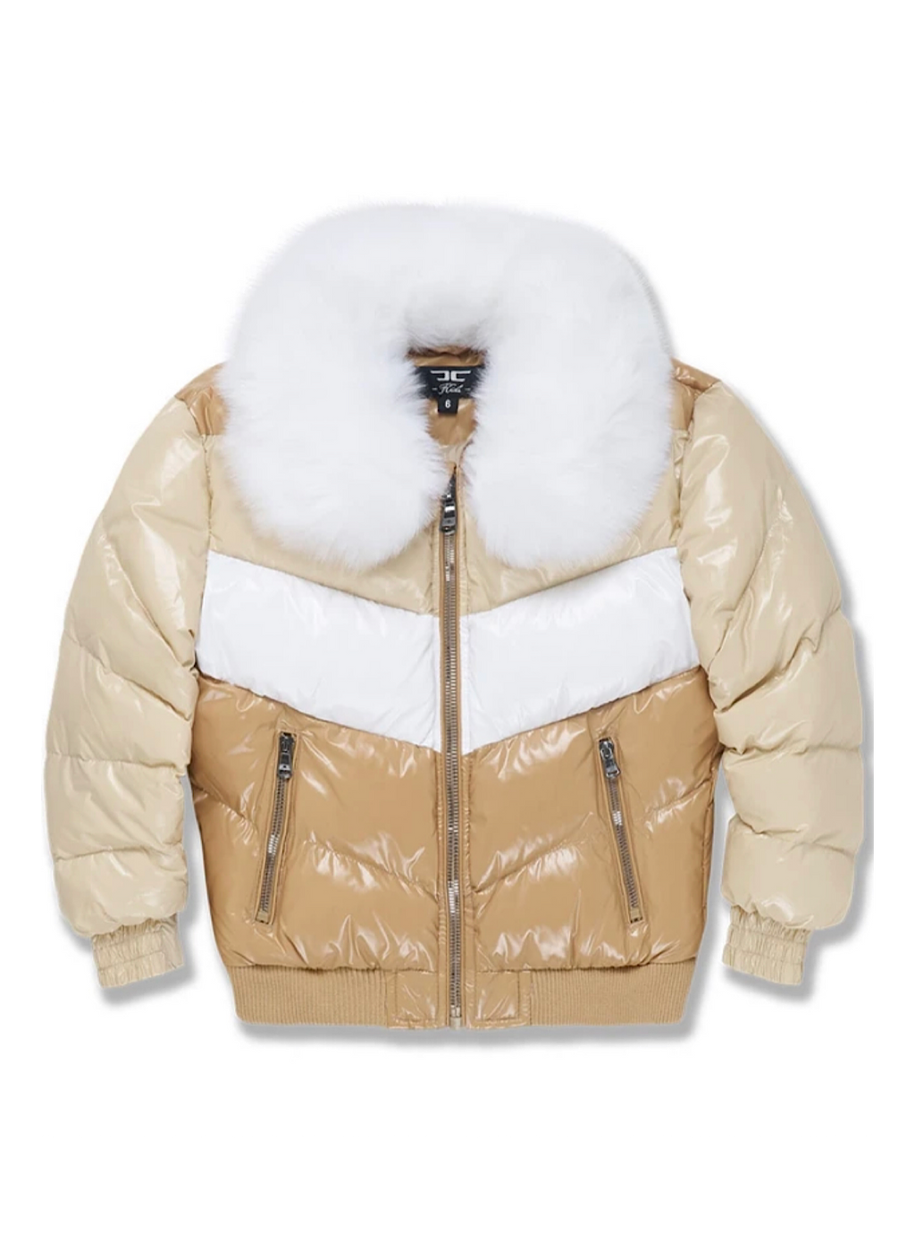 Jordan Craig Kids Jacket - Blocked Puffer - Sand - 91548K