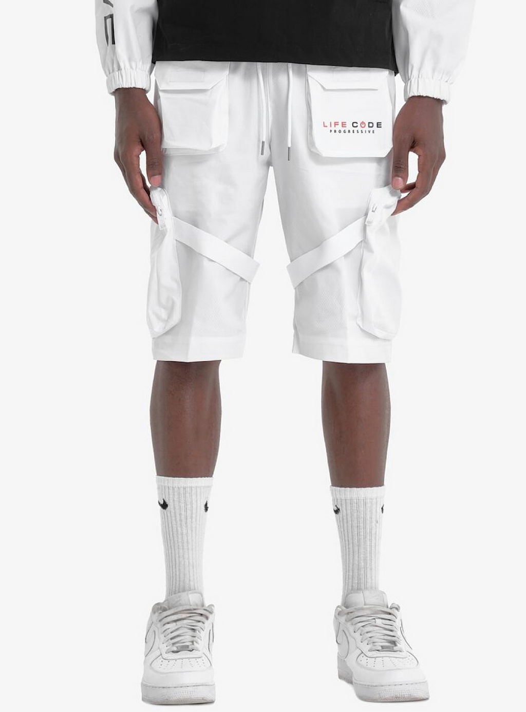 Life Code Shorts - Taslan Utility Cargo - White - 21P53