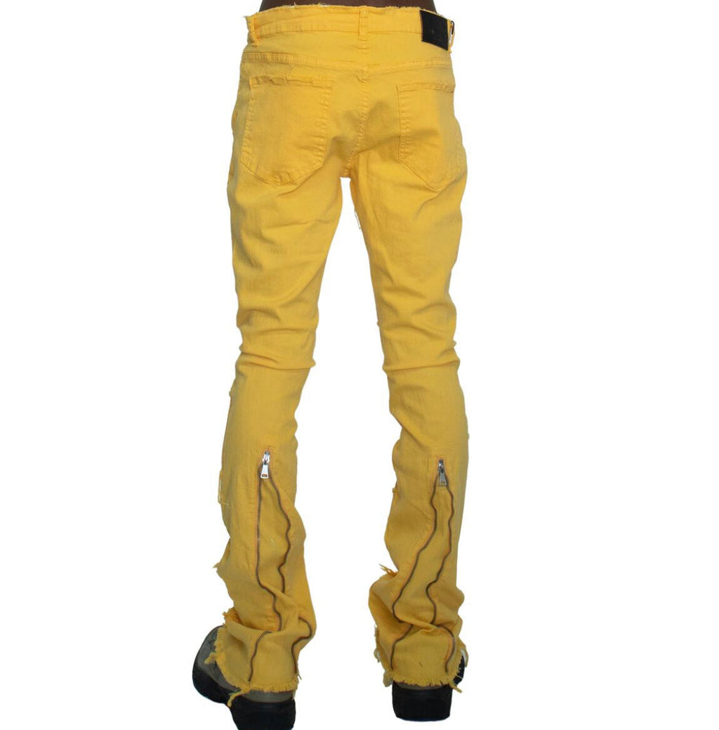 Majestik Jeans - Stacked Rips and Repair - Yellow - DL2242