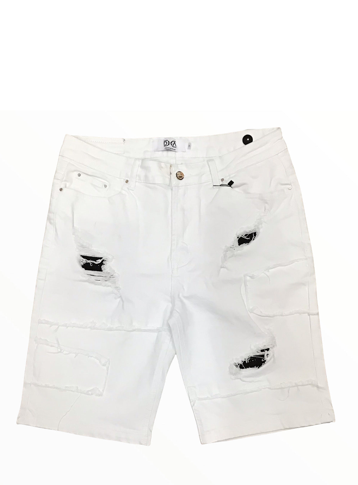 DNA Jean Shorts - Stones - White And Black