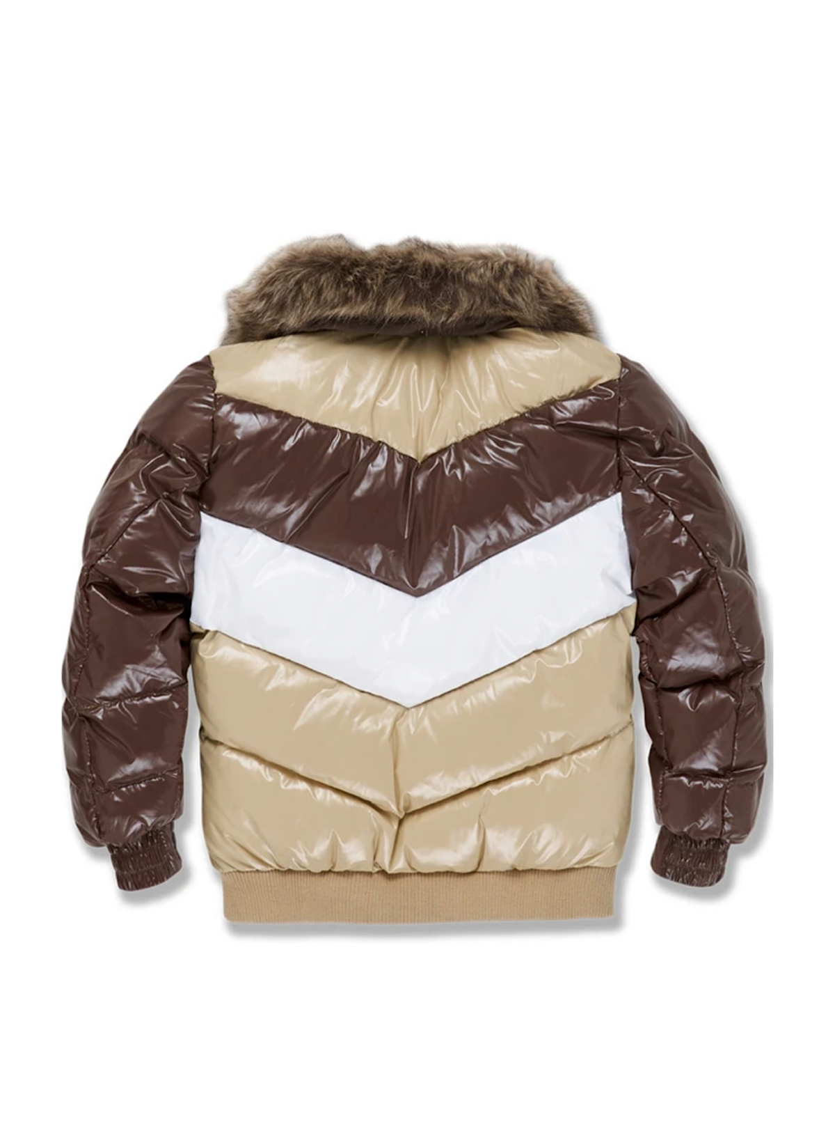 Jordan Craig Kids Jacket - Blocked Puffer - Mocha - 91548K