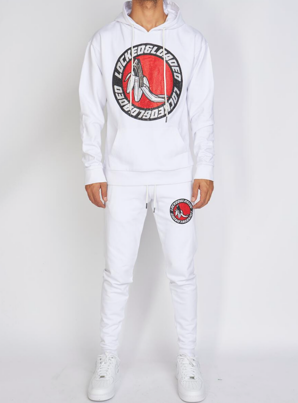 LNL Sweatsuit - LLS Rhinestone - White - LLSSET106