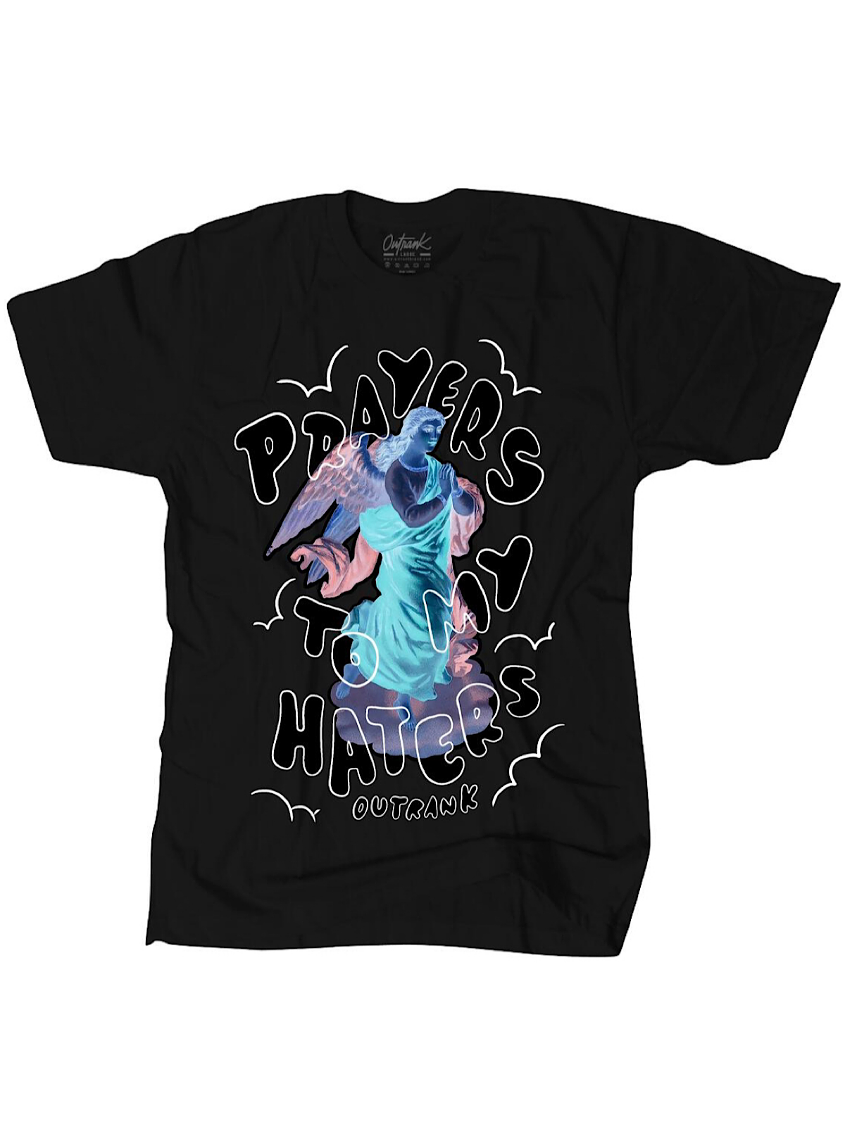Outrank T-Shirt - Prayers To My Haters - Black - QS463