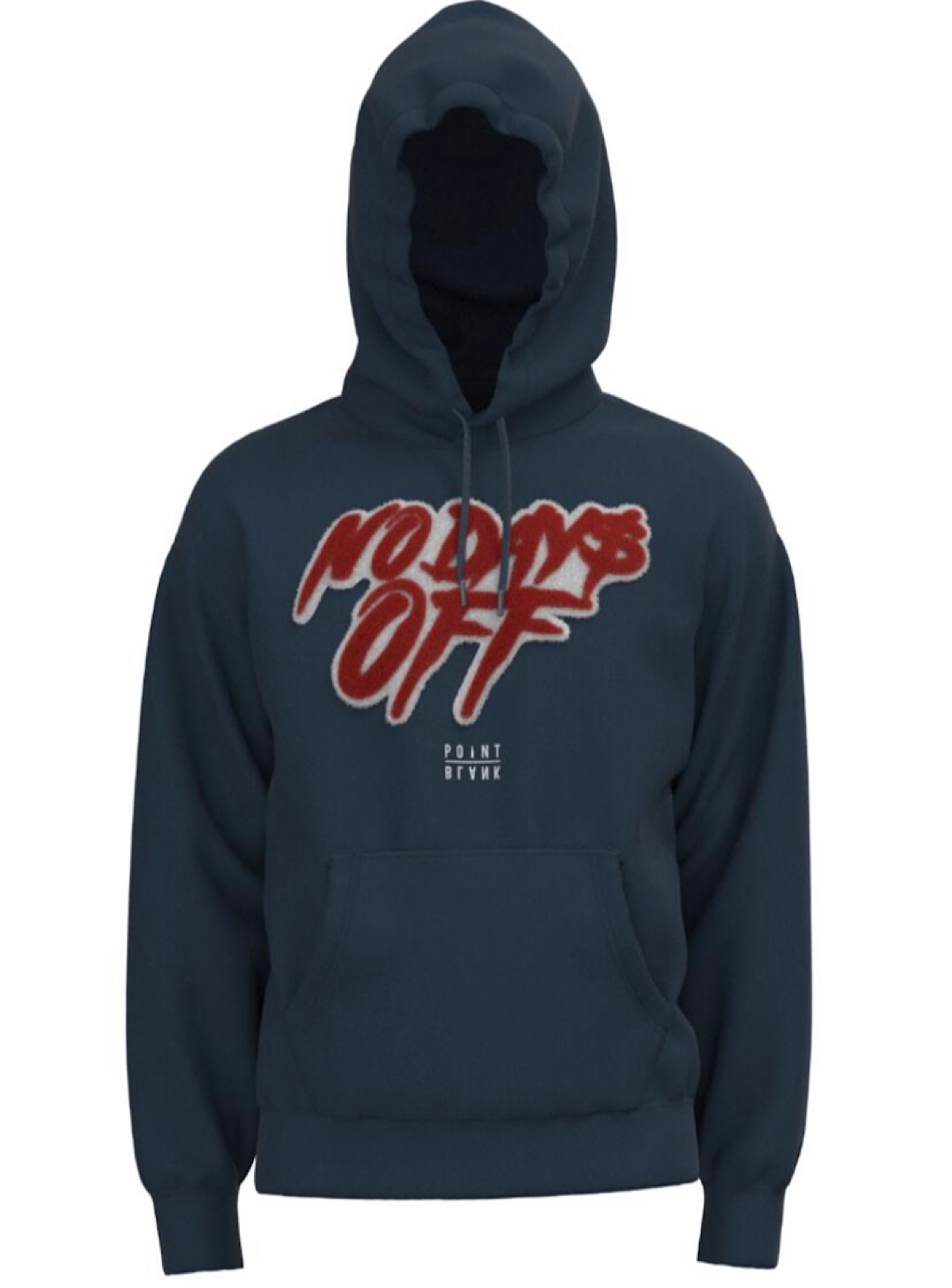 Point Blank Hoodie - No Days Off - Navy Blue - 100987-5601