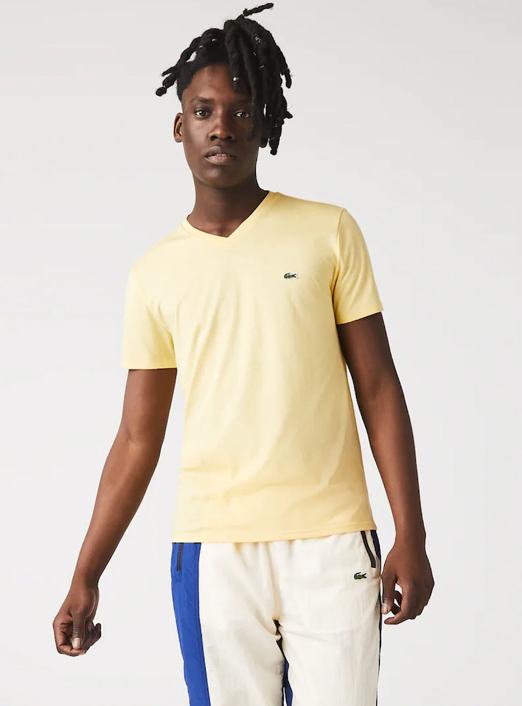 Lacoste T-Shirt - V-Neck Pima Cotton Jersey - Yellow-6XP - TH6710