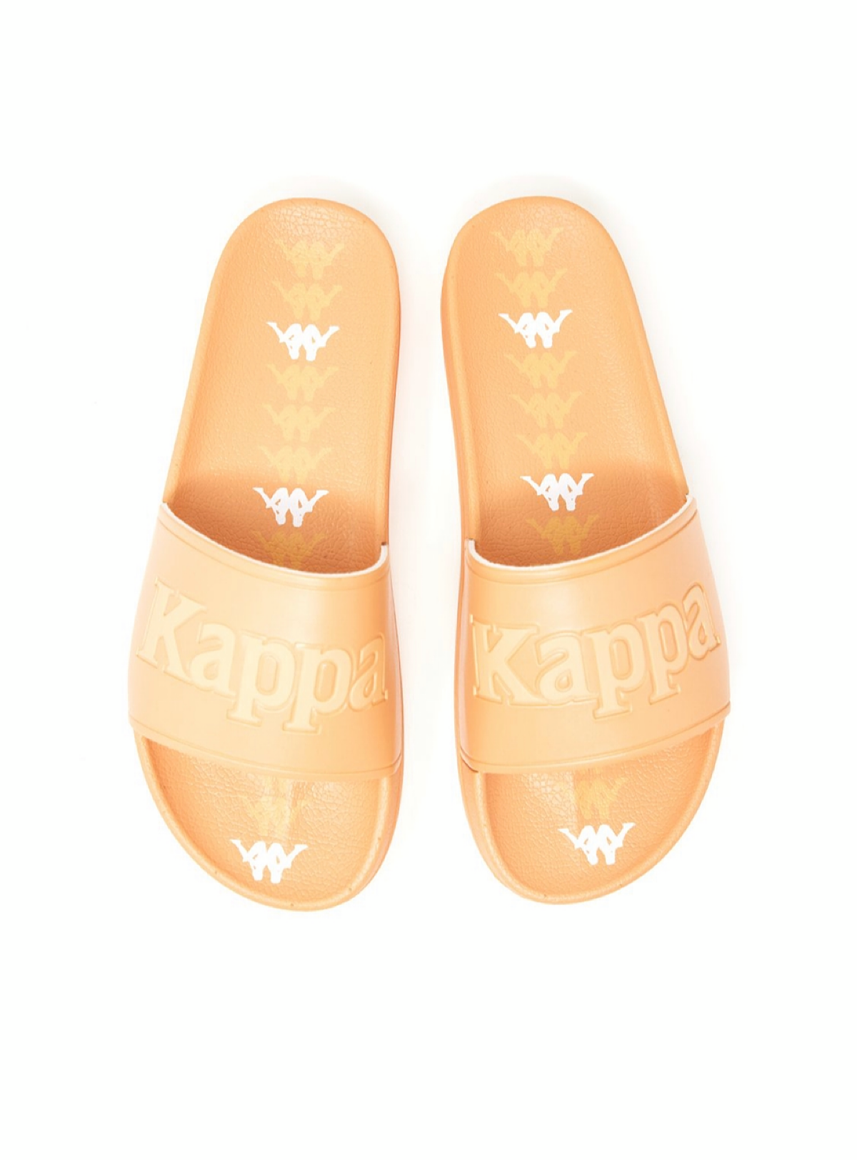 Kappa Slides - 222 Banda Adam 17 - Peach And White - 351559W