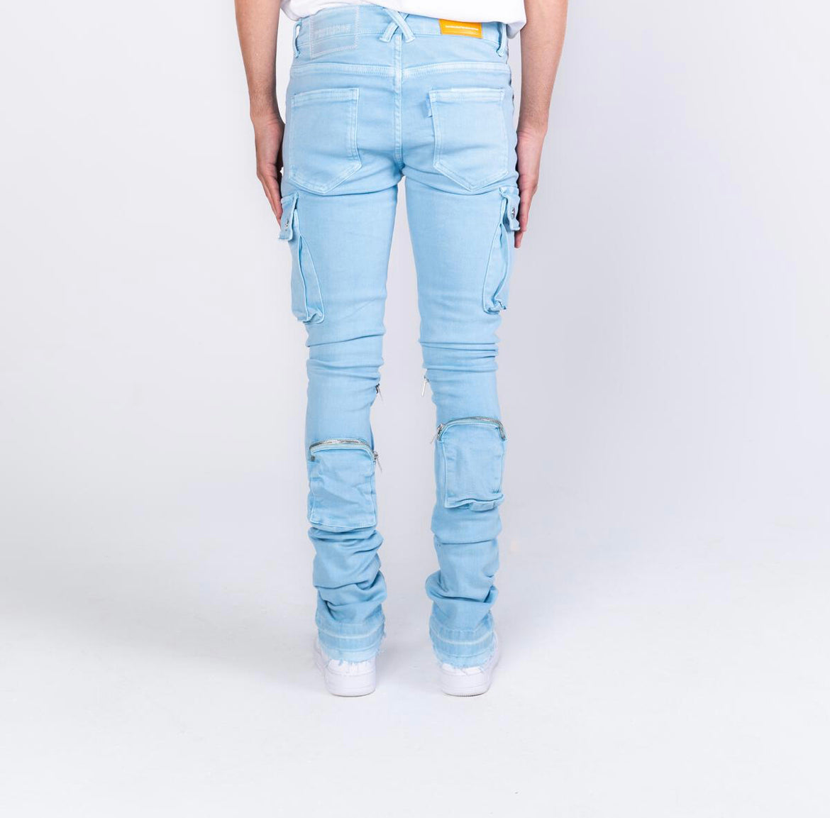 Pheelings Jeans - Never Look Back Cargo Flare Stacked - Sky Blue - PH-SS22-78