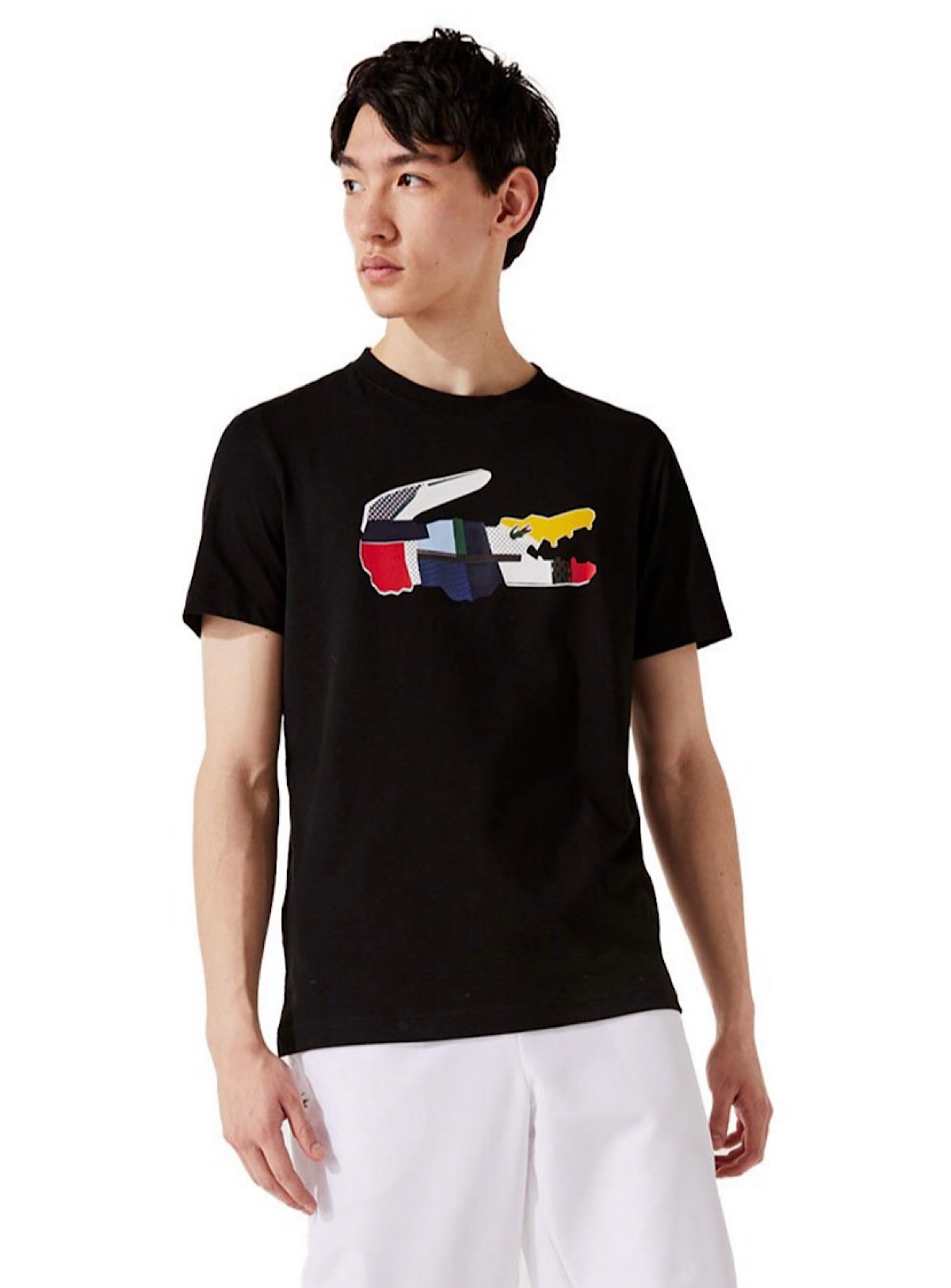 Lacoste T-Shirt - Patchwork Crocodile - Black - TH0822