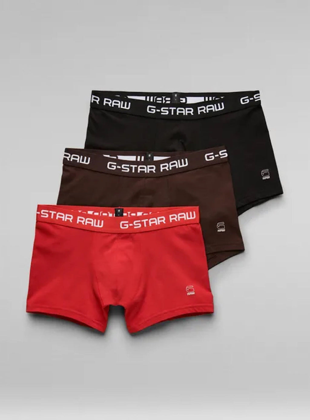 G-Star Underwear - Classic Trunk 3-Pack - Red With Brown And Black - D05095