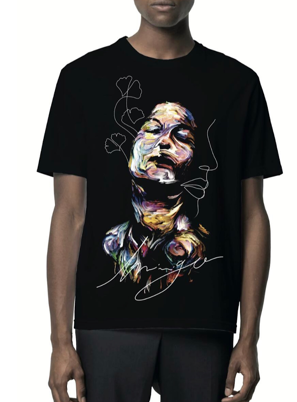 Inimigo T-Shirt - Surrealism Paint - Black - ITS8163