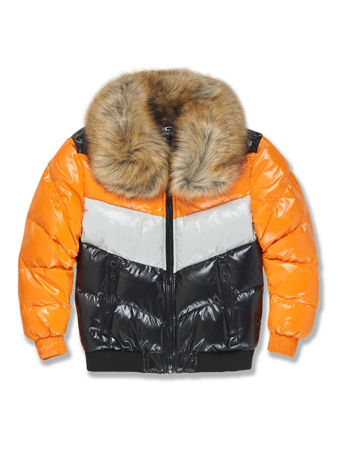 Jordan Craig Kids Jacket - Blocked Puffer - Total Orange - 91548K