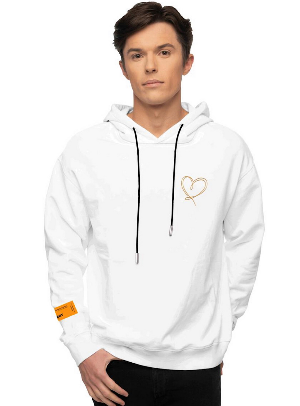 Inimigo Hoodie - Line Art Face - White - ILS8109