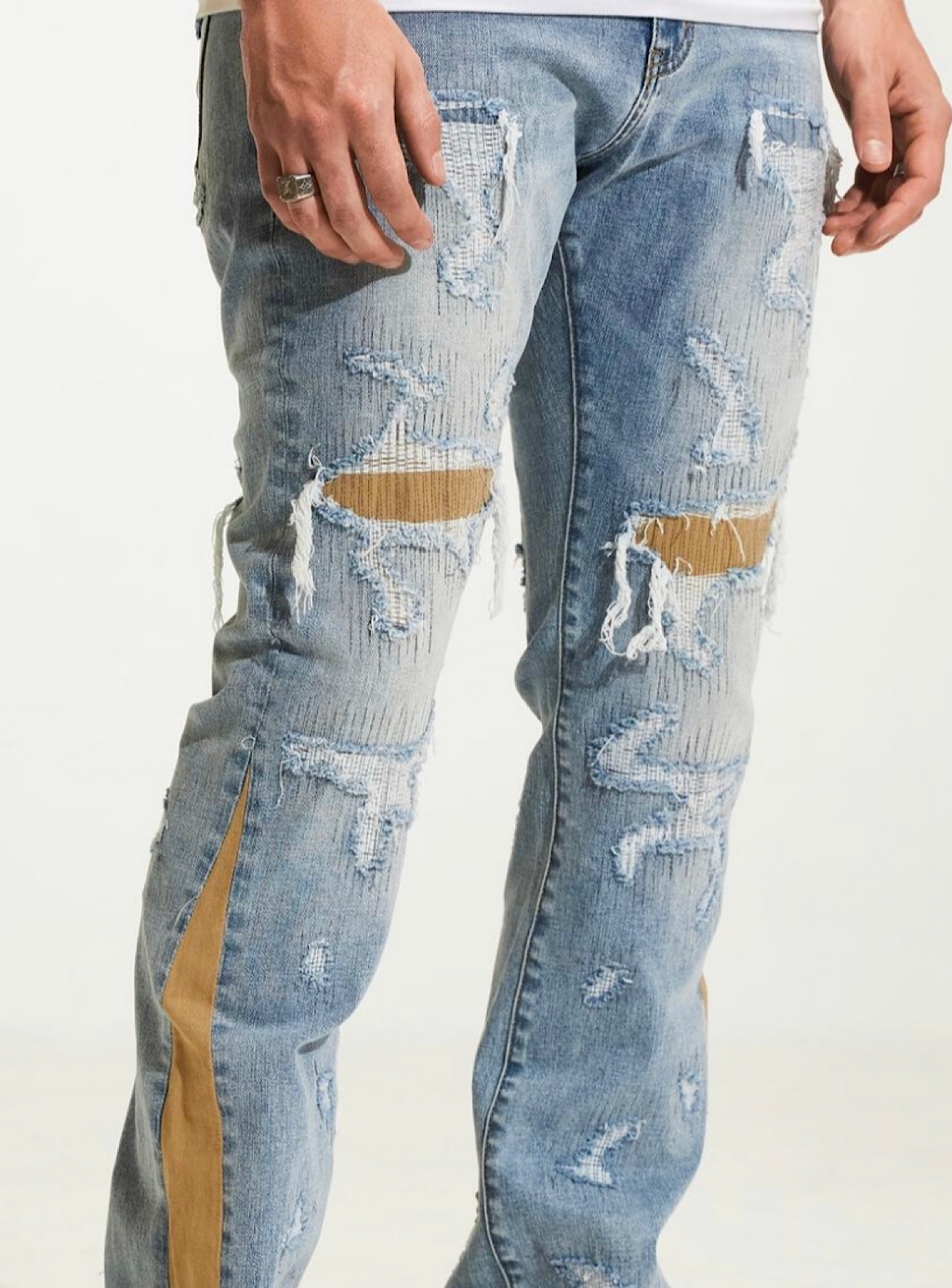 Crysp Denim Jeans - Arch Distressed - Blue - CRYH22-213