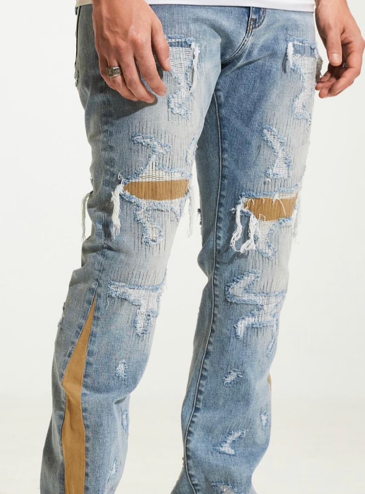 Crysp Denim Jeans - Arch Distressed - Blue - CRYH22-213